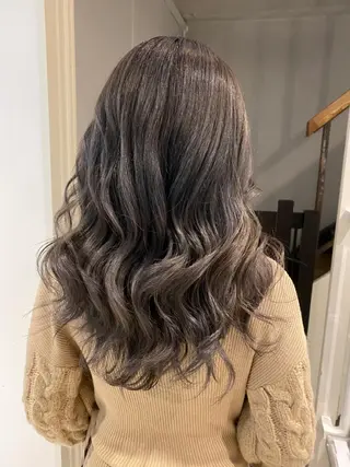 セミロング カラー 🌈評価No.1🌈 艶髪カラー❌エクステのヘアスタイル