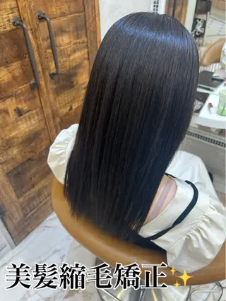 ロング 縮毛矯正/ブリーチ なしダブルカラー輝希のヘアスタイル