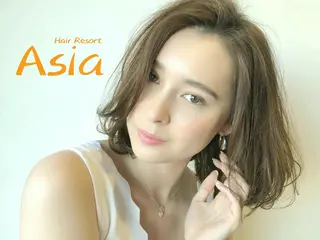 ミディアム カラー 【大宮】デザイナー Anne 諳 アンのヘアスタイル