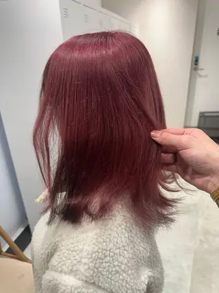 ミディアム カラー 渋谷うる艶カラー 🦊あらし🦊のヘアスタイル