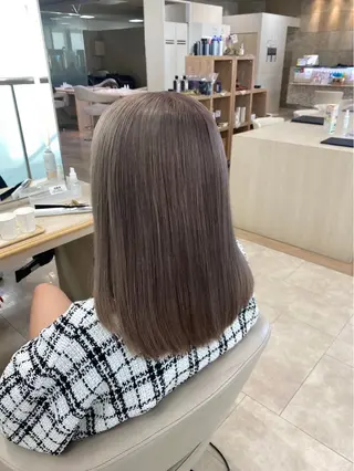 セミロング カラー お悩み改善 黄金比みくのヘアスタイル