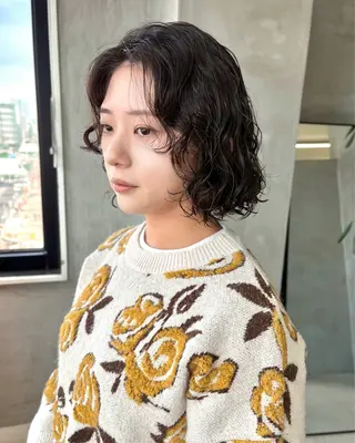 ミディアム パーマ tetohair 森田浩平のヘアスタイル