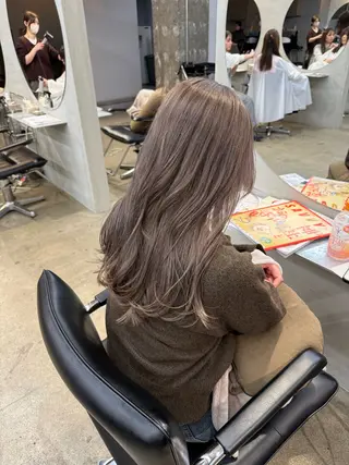 ロング カラー 髪質改善/縮毛矯正/ 超高濃度水素ケアのヘアスタイル