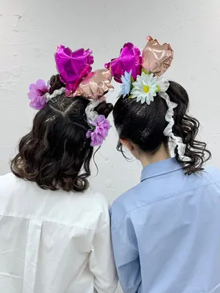 ヘアアレンジ 暖色カラー /ヘアアレンジ/花鈴のヘアスタイル