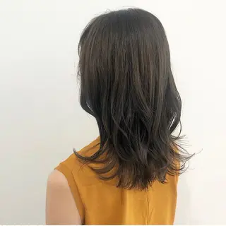 ミディアム カラー お洒落パーマ/ 艶カラー/michiのヘアスタイル