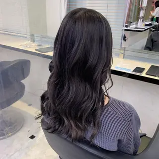 セミロング パーマ ヘアアレンジ 💕上野美容師☁ ブリーチ💖サワのヘアスタイル