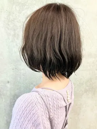 ミディアム 小顔ボブ/お悩み解決 /ボブパーマ/とういのヘアスタイル