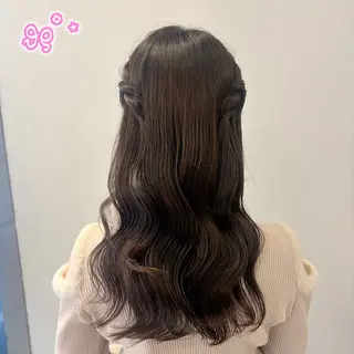 ロング ヘアアレンジ 顔周り/ガーリー /ヘアメ/あつはのヘアスタイル