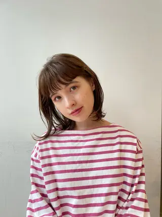 カラー ボブ/ミディアム 親しみやすさ/さくらのヘアスタイル