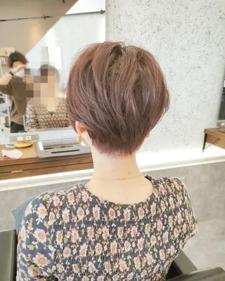 ショート カラー パーマ ヘアアレンジ ペスカ豊崎店　沖縄所属・ショート指名No.1 店長　清水のヘアスタイル