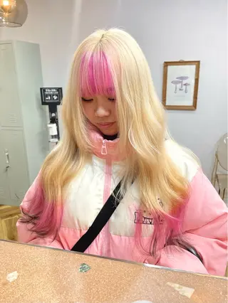 ロング カラー lani hair salon所属・SHOTO ハイトー ン/デザインカラーのヘアスタイル