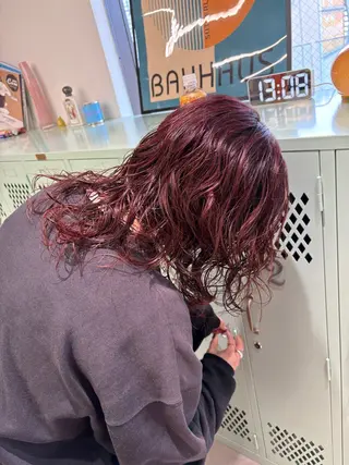 ミディアム カラー パーマ hollo原宿所属・パーマ/ハイトーン 🎀Rumiのヘアスタイル