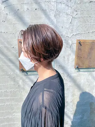 ショート ショート/レイヤー/ ツヤ髪/なかちゃんのヘアスタイル