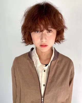 ショート パーマ 抜け感ショート パーマ/緒方椋のヘアスタイル