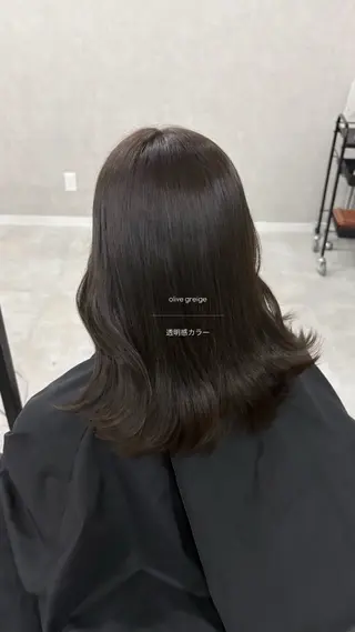 ミディアム Haruka /うる艶透明感カラーのヘアスタイル