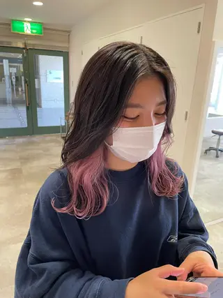 ミディアム カラー ハイトーン/ベージュ 指名No.1荒木涼太のヘアスタイル