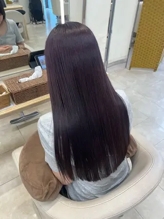 ロング カラー 透明感ワンカラー🎀 レイヤー/AOのヘアスタイル