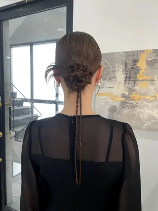 ヘアアレンジ Mina/岡山/矯正 ブリーチ/レイヤーのヘアスタイル