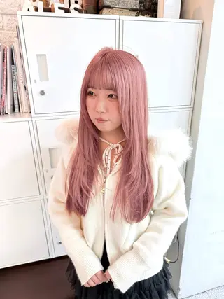 ロング カラー ウルフレイヤー エクステ/kokiのヘアスタイル