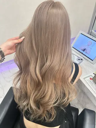 ロング カラー ハイトーン/韓国風 🤍Nacchi🐈のマツエク・マツパデザイン