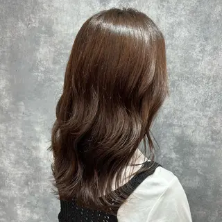 セミロング ヘアアレンジ 👑垢抜け韓国ヘア ハッシュカット唯澄のヘアスタイル