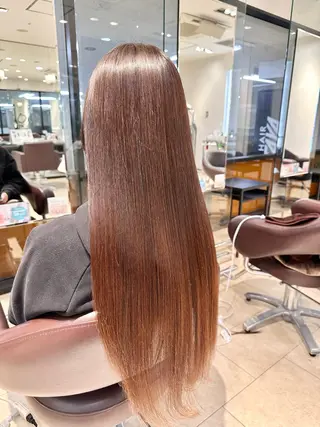 ロング TAYA大阪上本町所属・十場【髪質改善】 【ダブルカラー】のヘアスタイル