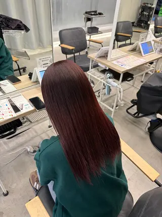 セミロング カラー ななみ.⋆𝜗𝜚 暖色艶カラー/まつパのヘアスタイル