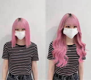 ロング コウ チホウのヘアスタイル