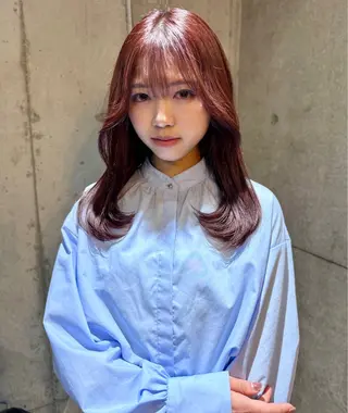 セミロング カラー キッズ 艶髪/ハイトーン /masami🩵のヘアスタイル