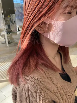 セミロング カラー しんた ようのヘアスタイル