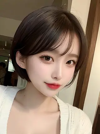 ショート ショートヘア くすみカラー、大場猛のヘアスタイル