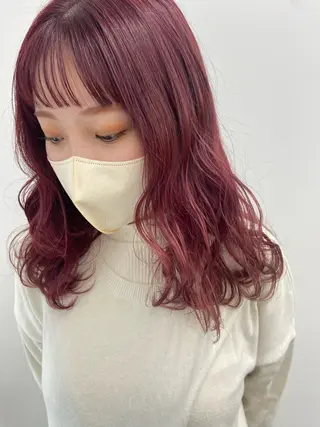 セミロング カラー ダブルカラー 🌙ｃｈｉｎａｒｉのヘアスタイル