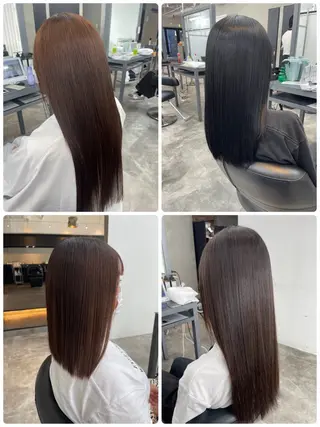 パーマ 縮毛矯正🐼暖色 根本侑季のヘアスタイル