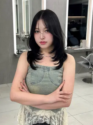 セミロング ニュアンスパーマ/ メンズヘア/lisaのヘアスタイル