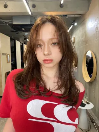 ミディアム カラー SALT WATER所属・🫐 𝐌𝐚𝐨 🫐似合わせcutのヘアスタイル