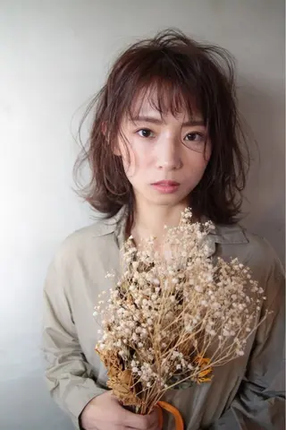 ミディアム 吹田/岸辺/宇津 太喜のヘアスタイル