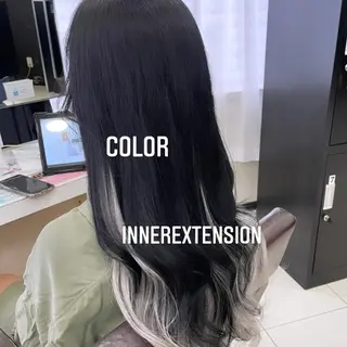 ロング カラー エクステ🩵ブリーチ 韓国ヘア🩵KAEのヘアスタイル