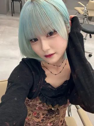 ミディアム カラー 名古屋／デザイン／ ブリーチ/松井亮磨のヘアスタイル