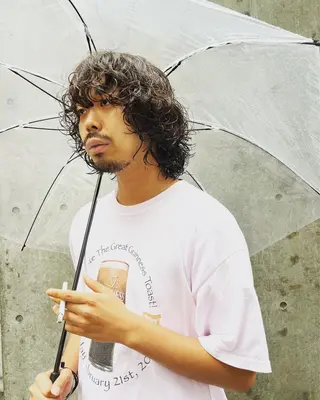 セミロング パーマ メンズ メンズスタイリスト リュウジのヘアスタイル