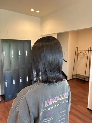 ミディアム カラー waku所属・豊橋/菜月/ブリーチ /艶カラーハイトーンのヘアスタイル