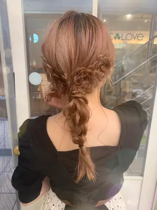 セミロング ヘアアレンジ メンズモテパーマ💙 fuwaのヘアスタイル