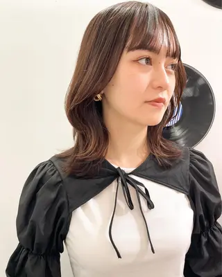 ミディアム カラー パーマ ヘアアレンジ 💖美髪矯正💖 辻未侑のヘアスタイル