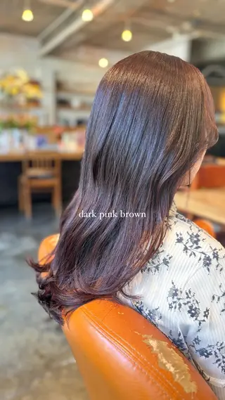 ロング カラー 髪質改善カラー ベージュ🤎YUMEのヘアスタイル