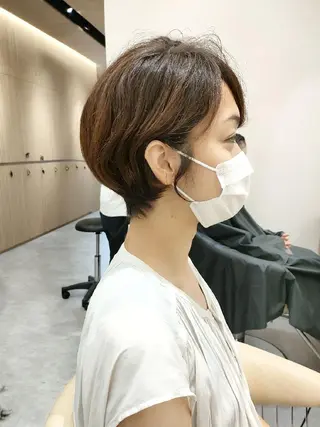 ショート 【似合わせ・レイヤー ・パーマ】海気のヘアスタイル