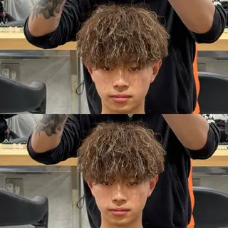 ショート カラー パーマ メンズ 🔥メンズ 特化🔥菊水皐暉🔥のヘアスタイル