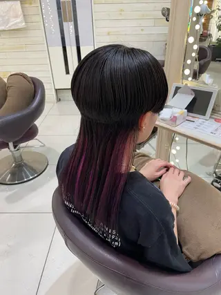 セミロング なな /カラー/アレンジのヘアスタイル