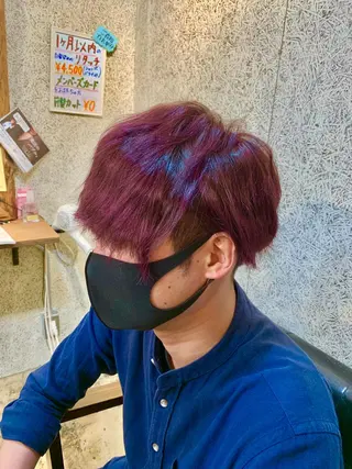 ショート カラー MIRUCO by KURAKU所属・⭐️ハイトーンカラー ⭐️メンズパーマ達成のヘアスタイル