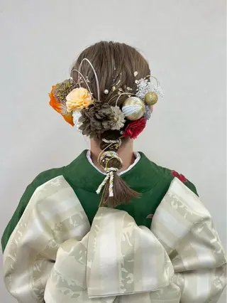 ミディアム ヘアアレンジ エクステ/大人可愛い カラー🩷RINAのヘアスタイル