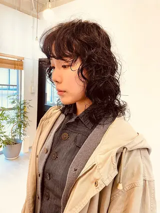 ミディアム パーマ つむじ所属・大西 祐輔のヘアスタイル