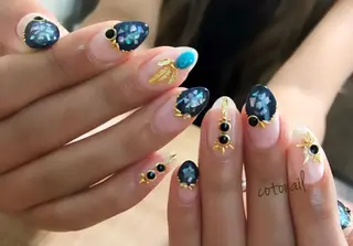 ロング ネイル ツメトマツゲ .のネイルデザイン